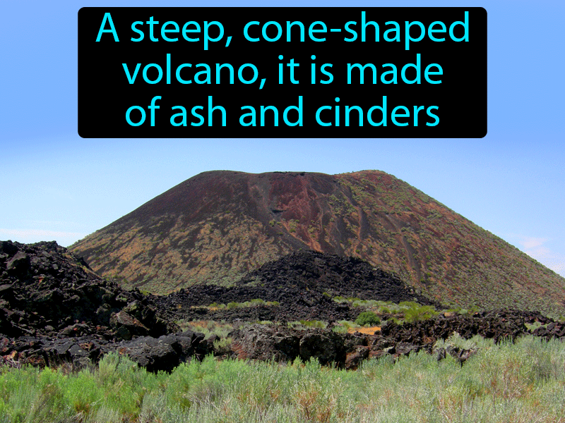 Cinder Cone Volcano Definition with no text