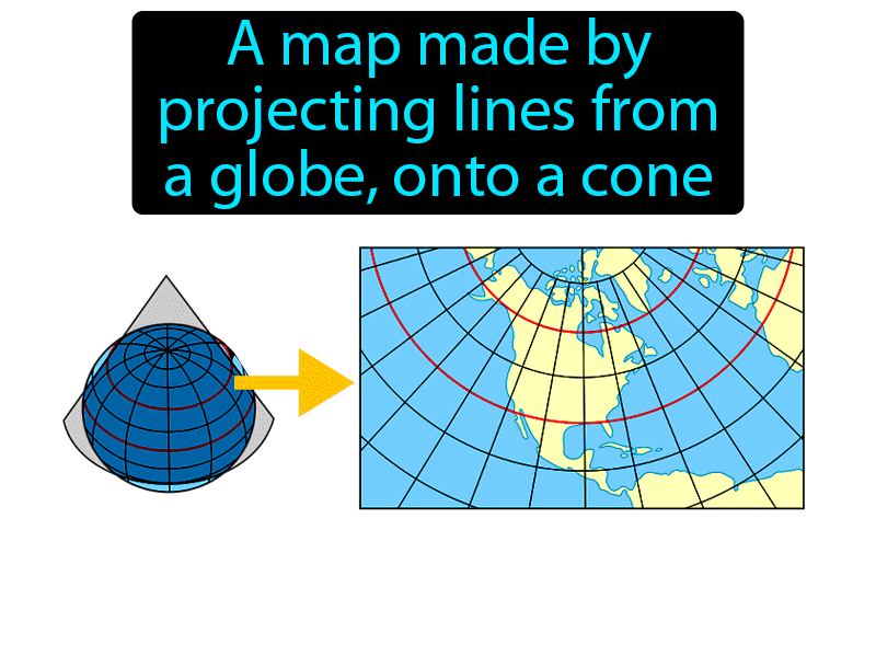 Conic Projection Definition with no text