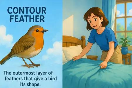 contour feather Simple Definition