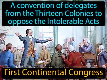 First Continental Congress Simple Definition