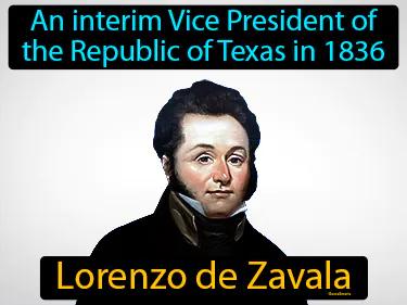 Lorenzo de Zavala Simple Definition