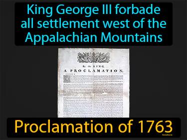 Proclamation of 1763 Simple Definition