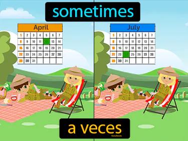 a veces Simple Definition