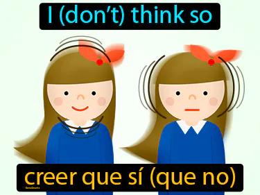 creer que si que no Simple Definition