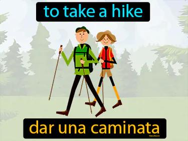 dar una caminata Simple Definition