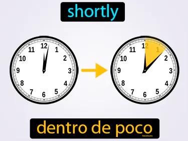 dentro de poco Simple Definition