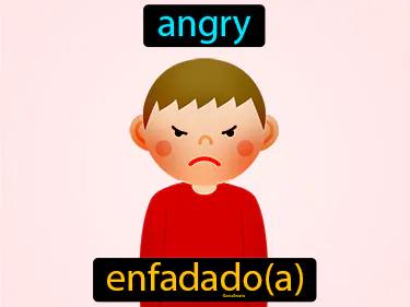 enfadado Simple Definition