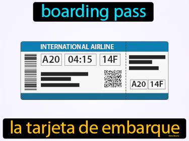 la tarjeta de embarque Simple Definition