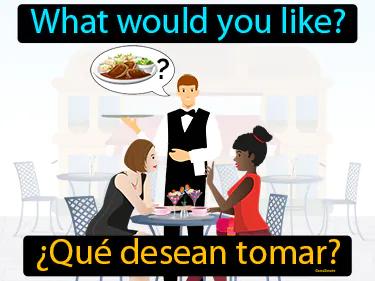 que desean tomar Simple Definition