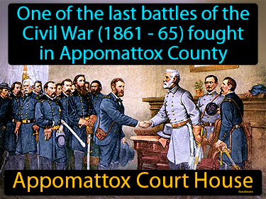 one of the last battles of the  Civil War (1861 - 65) fought in Appomattox County