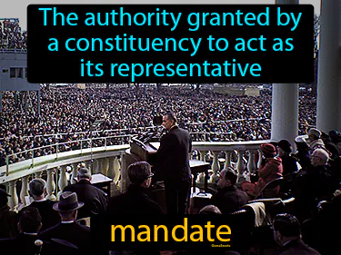 The authority granted by a constituency to act as its representative
