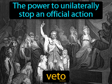 action by which the President prevents an act passed by Congress from becoming law