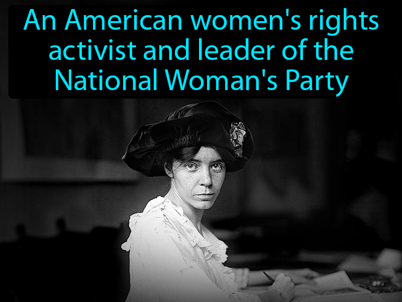 Alice Paul Definition with no text