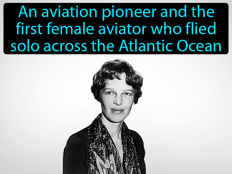 Amelia Earhart Definition with no text