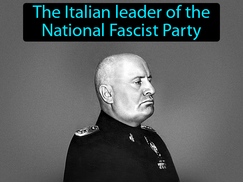 Benito Mussolini Definition with no text