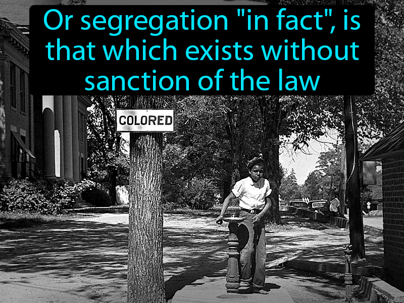 De Facto Segregation Definition with no text