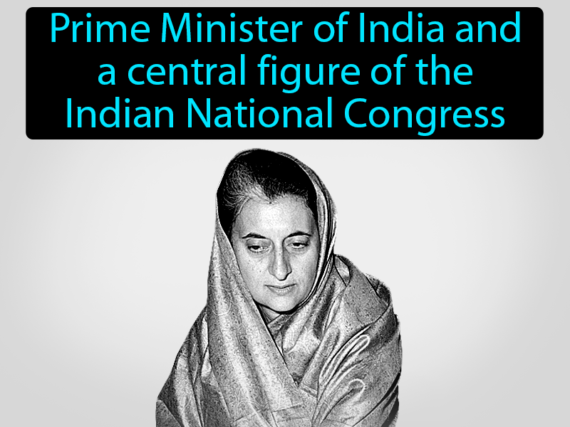 Indira Gandhi Definition with no text