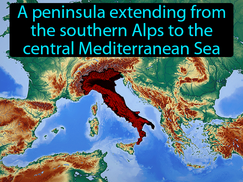 Italian Peninsula Definition with no text