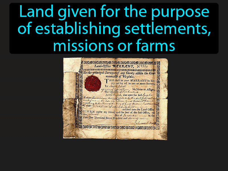 Land Grant Definition with no text