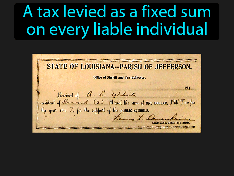 Poll Tax Definition with no text
