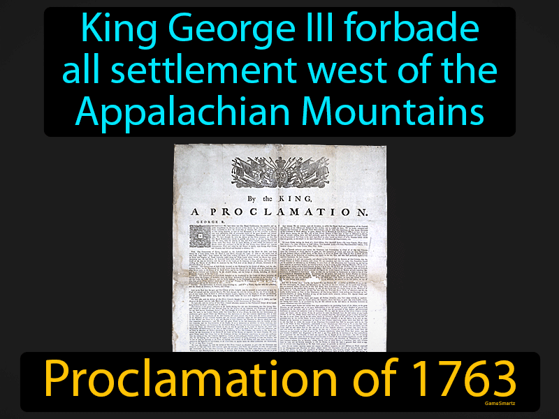 Proclamation Of 1763 Definition