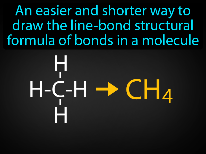 Condensed Structural Formula Definition with no text