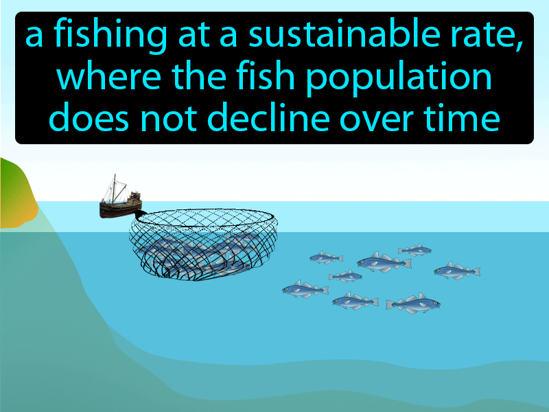 Sustainable Fishing Definition with no text