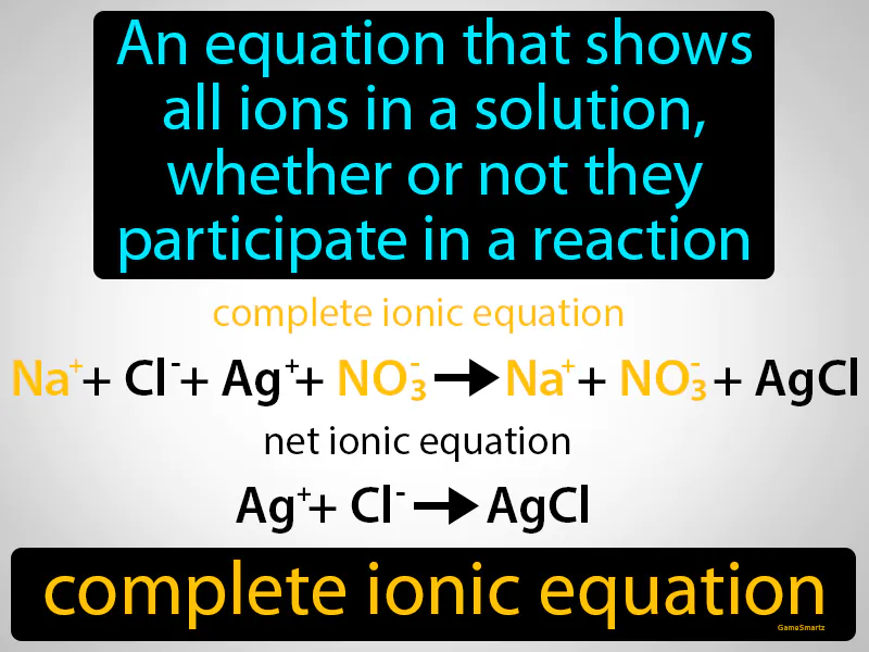 Complete Ionic Equation Definition