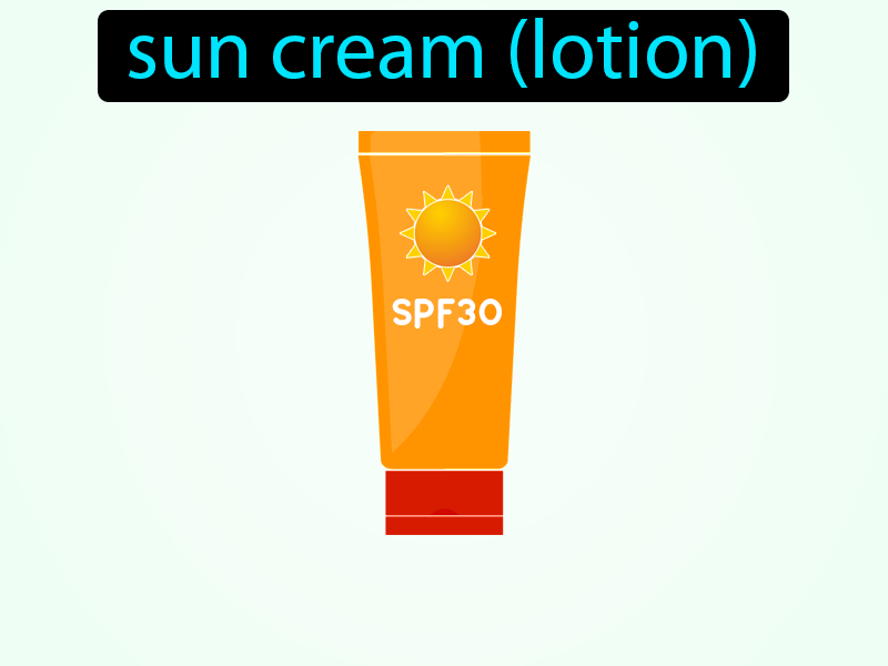 Una Crema Locion Solar Definition with no text