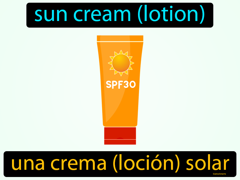 Una Crema Locion Solar Definition
